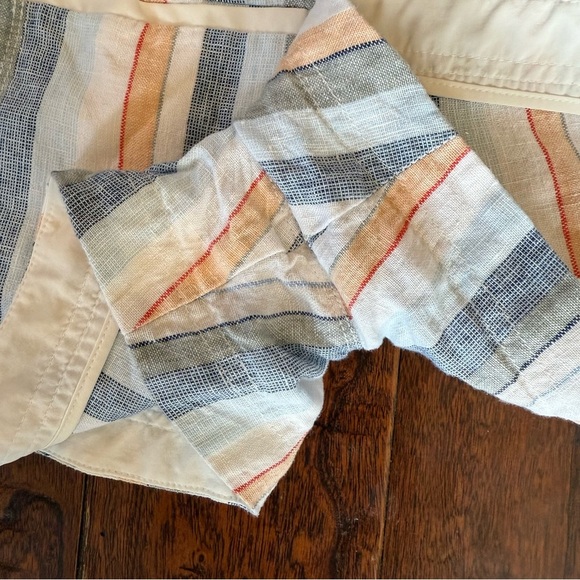 Athleta Beachside Bali Linen Short in Multi Blanket Stripe Casual Beach Size M - Picture 7 of 7